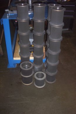 Lower Pulleys prepped for assembling